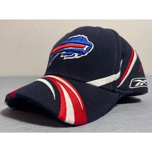 Vintage Buffalo Bills Hat Adult One Size Red Blue Strapback Adjustable Reebok